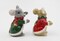 Ceramic Christmas Mice Salt And Pepper Shakers, Christmas Dinner Decor, Gift for Her, Gift for Mom